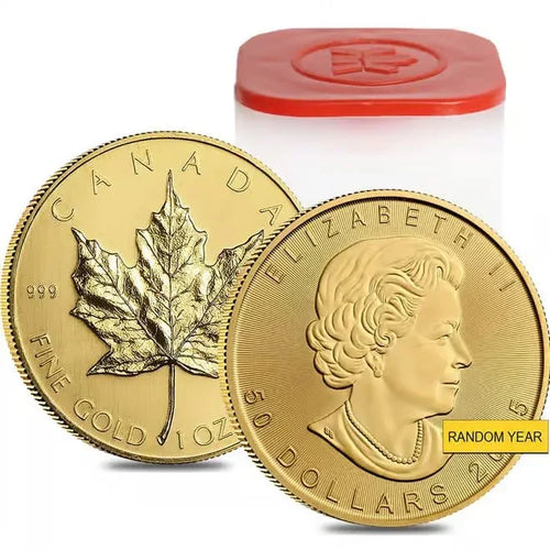 1 oz Canadian Gold Maple Leaf $50 Coin (Random Year)